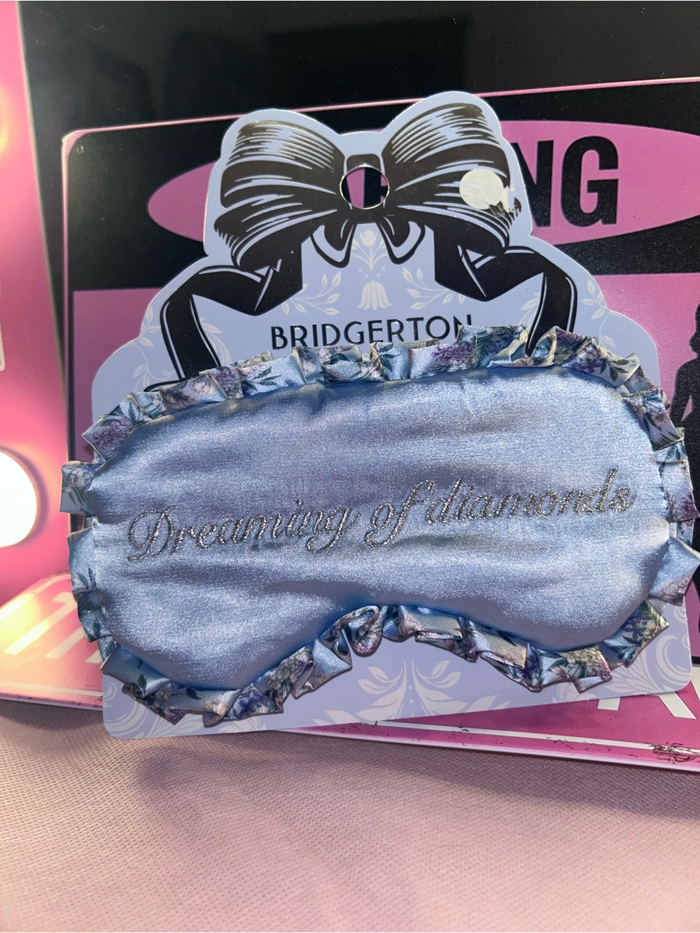 Bridgerton Blue Sleeping Eye Mask.